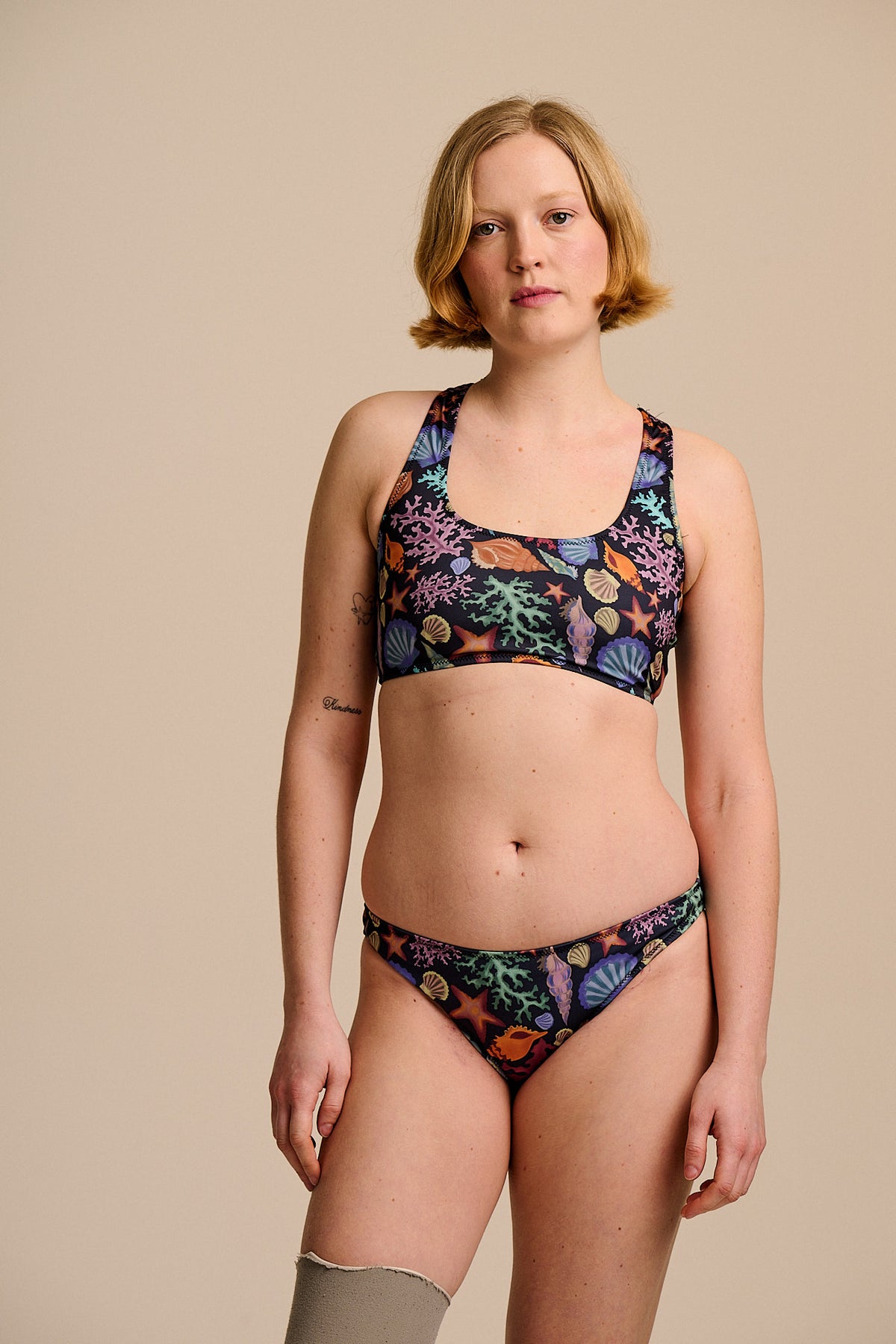 Aria - Low Rise Bikini Bottoms Recycled Polyester in Shell Print