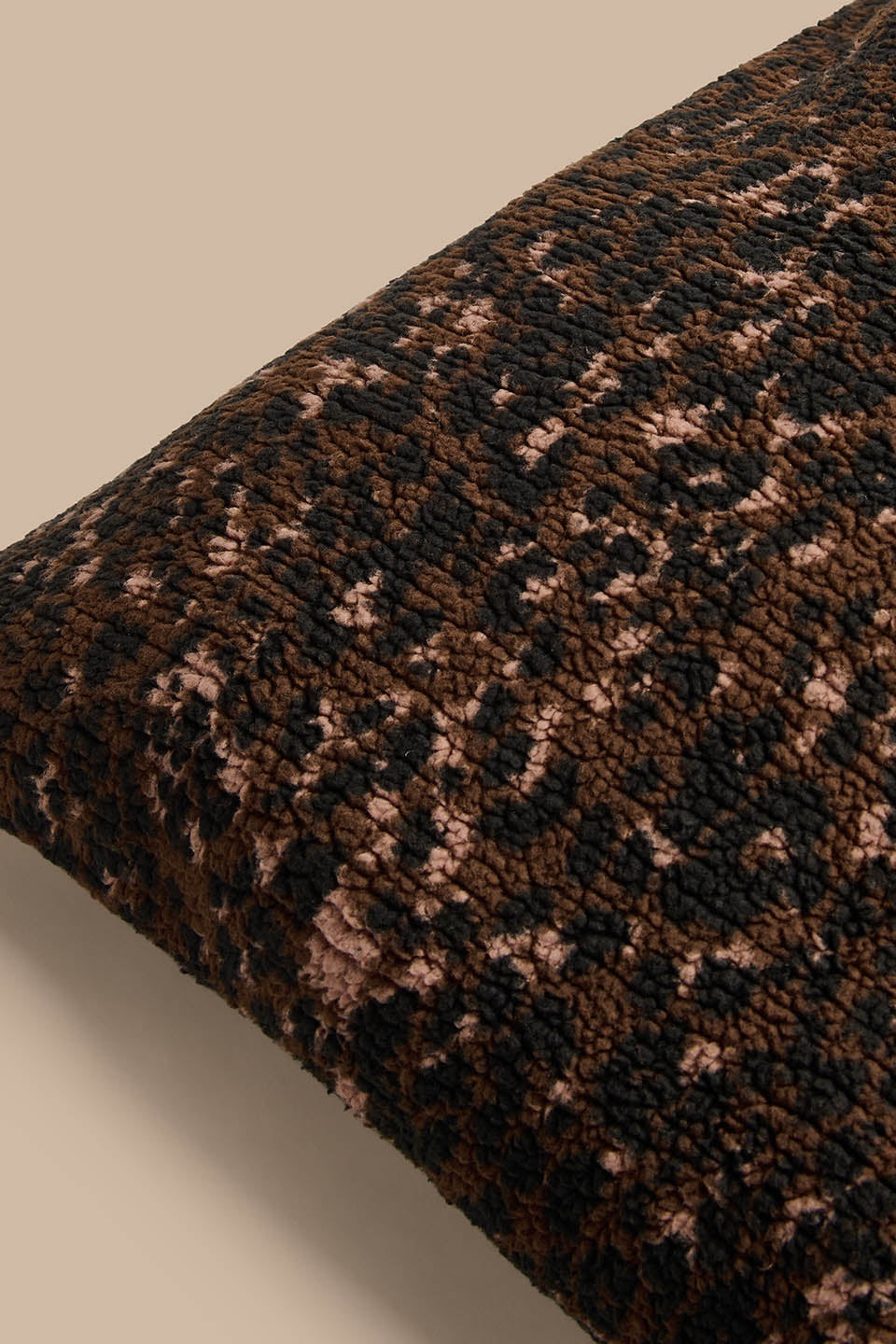Bruna - Borg Fleece Cushion Cover in Animal Print