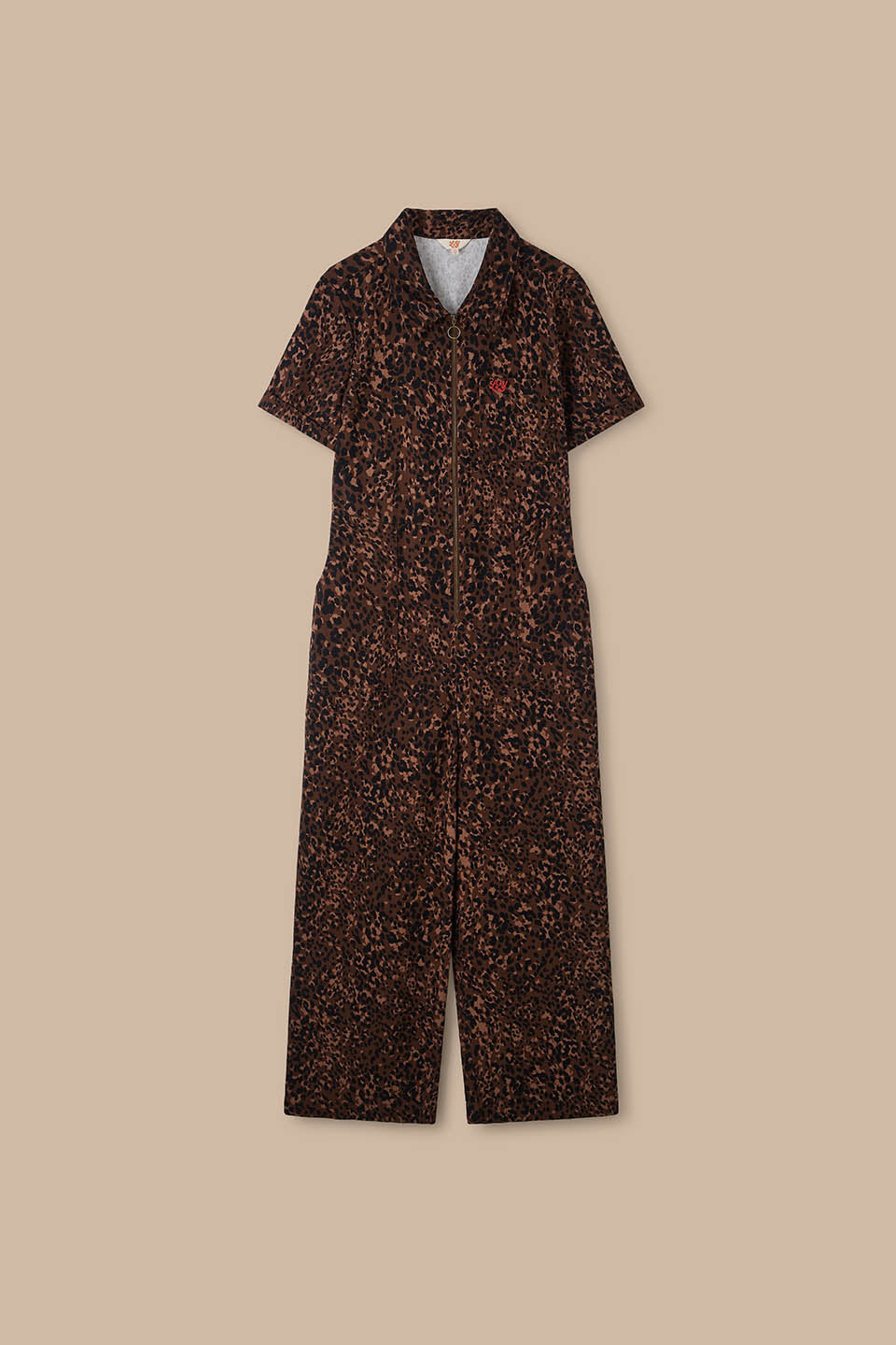 Finnegan - Full Length Jumpsuit Organic Cotton Twill in Animal