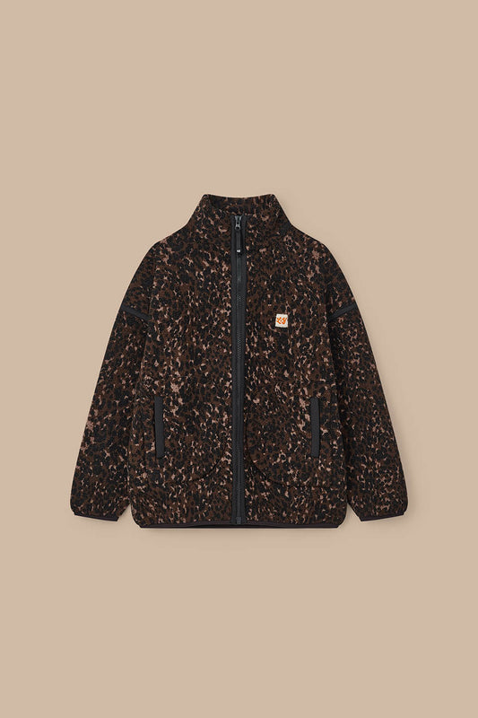 Hayes - Zip Through Fleece Recycled Polyester Borg in Animal