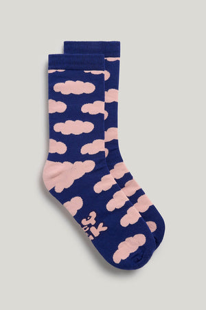JoJo - Ankle Socks Organic Cotton in Blue & Pink Clouds