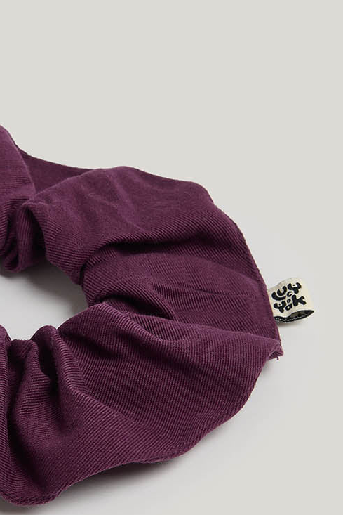 Mimmi - Scrunchie Organic Corduroy in Grape Wine