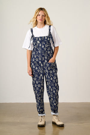 L.E. Original - Organic Cotton Dungarees in Walking in the Rain Studio Arhoj & Yak