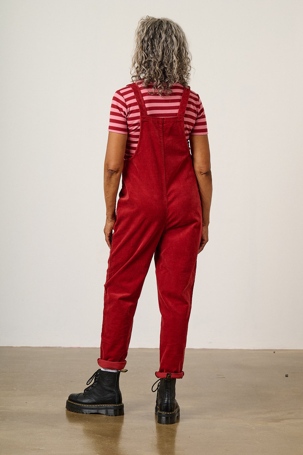Original - Corduroy Dungarees in Maroon