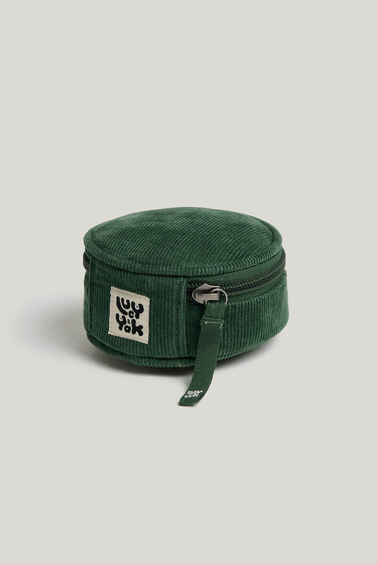 Rouen - Jewellery Case Organic Cotton in Green Cord