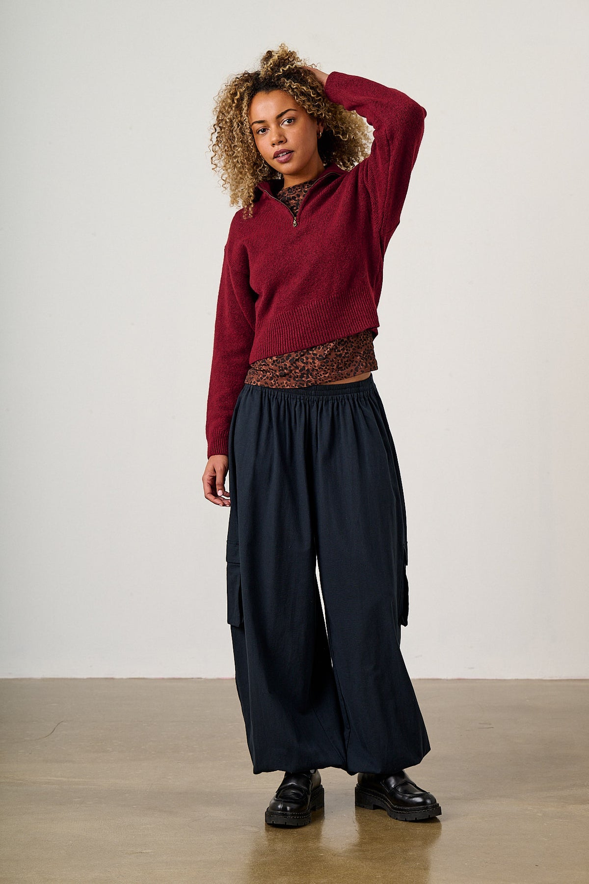 Rumi - Wide Leg Trousers Organic Cotton in Black