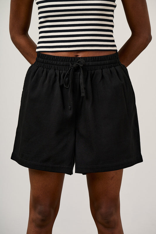 Charlie - Relaxed Shorts Organic Cotton in Black