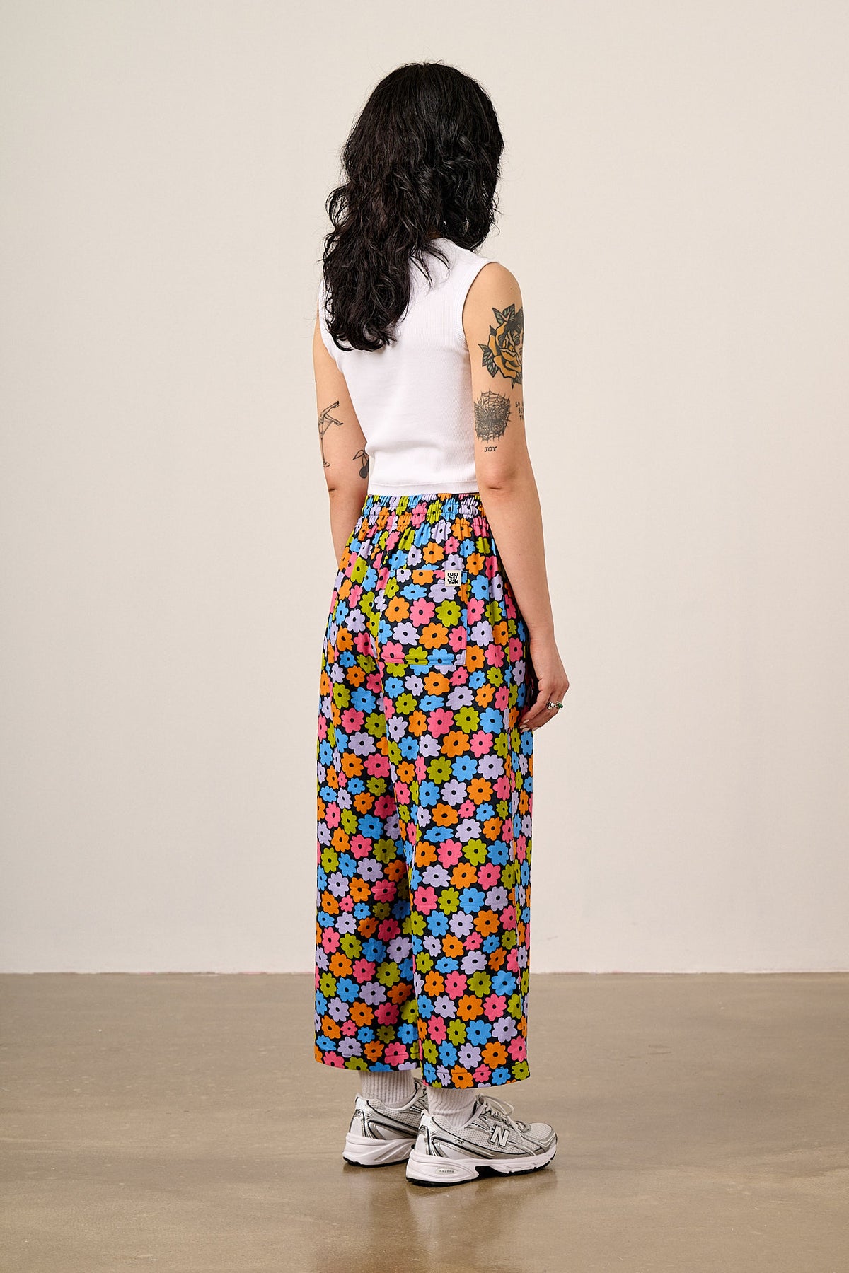 Chuck - Wide Leg Trousers Organic Cotton in Balloon Floral