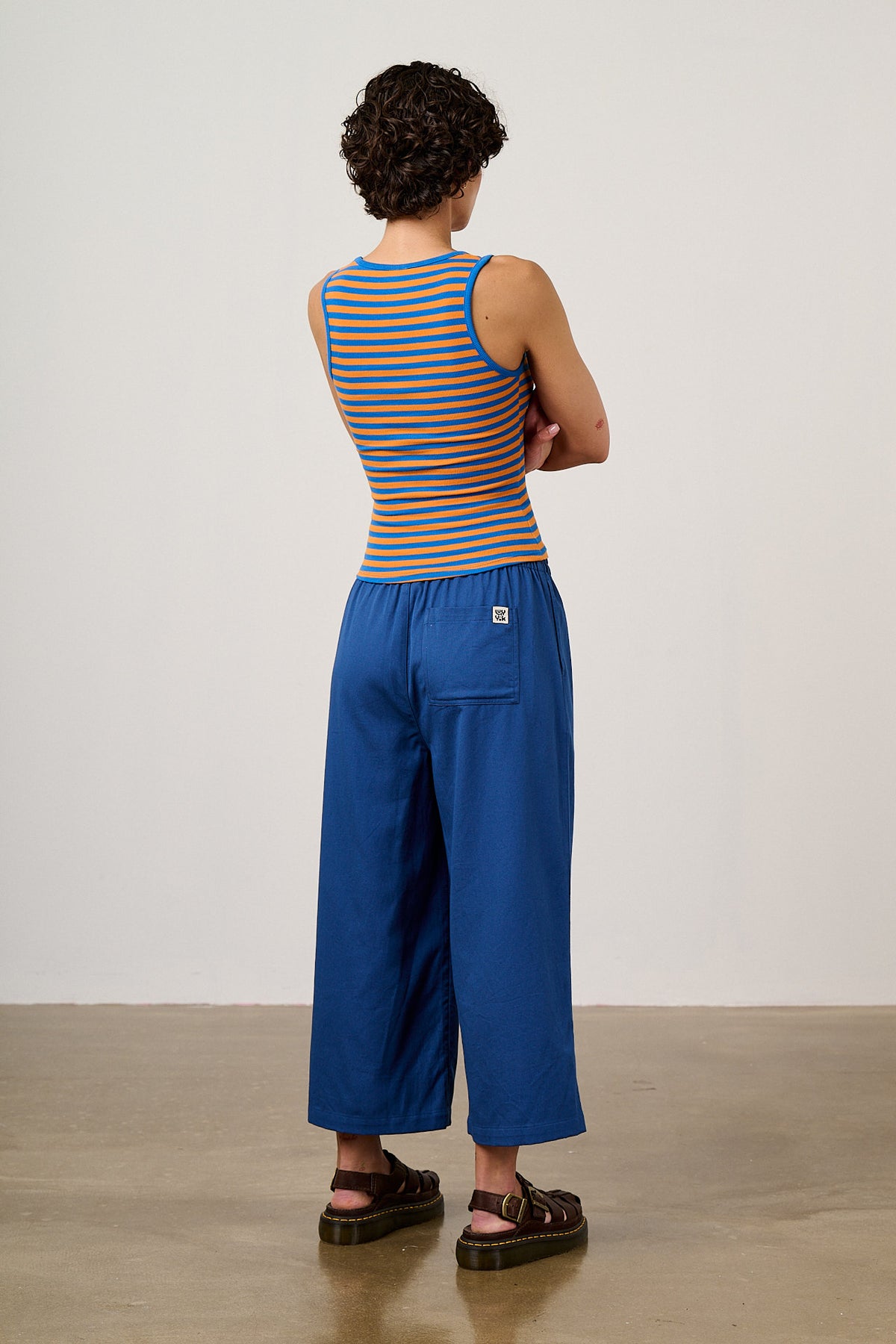 Chuck - Wide Leg Trousers Organic Cotton in Dark Blue