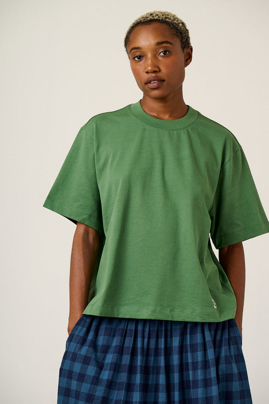 Noa - Boxy T-Shirt Organic Cotton in Green