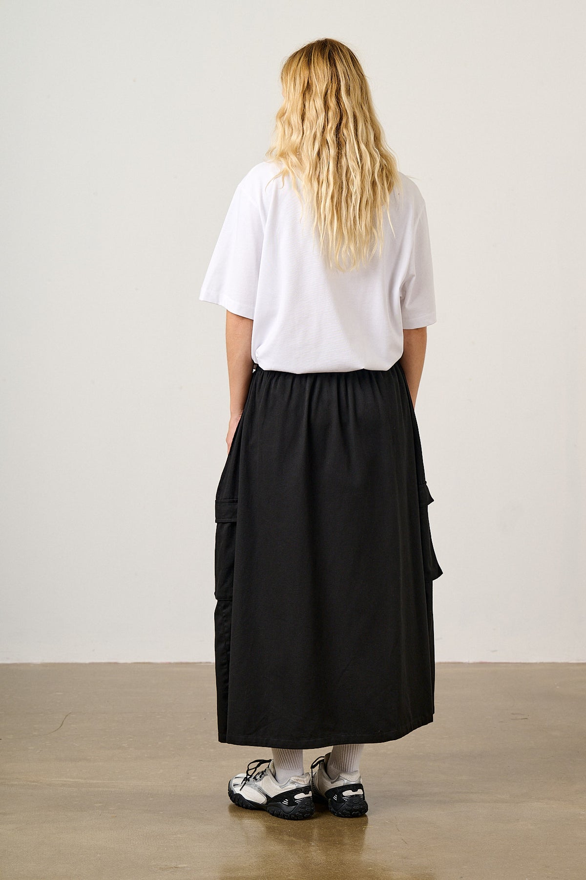 Dakota - Midi Skirt Organic Cotton in Black