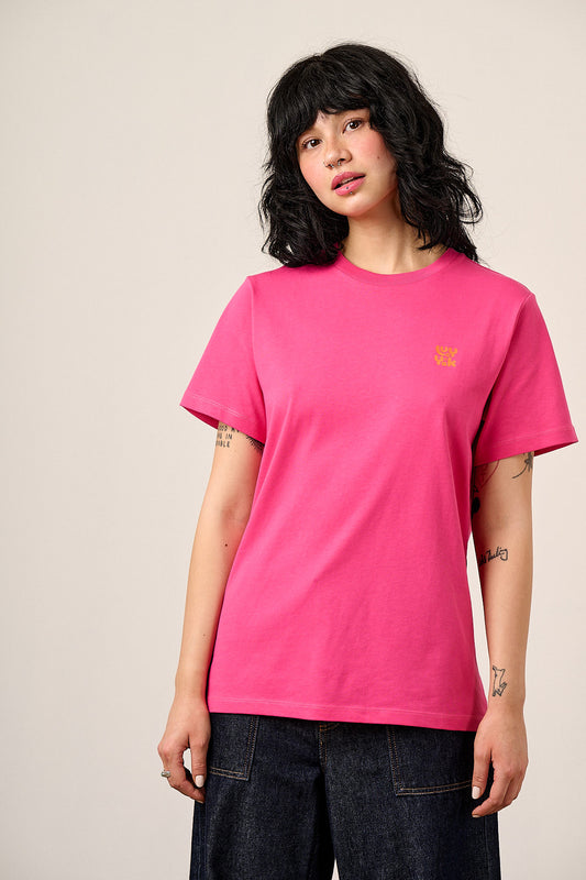Denver - T-Shirt Organic Cotton in Beetroot Pink