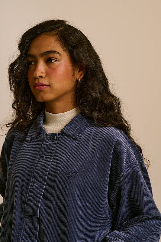 Devan - Jacket Organic Cotton Corduroy in Blue