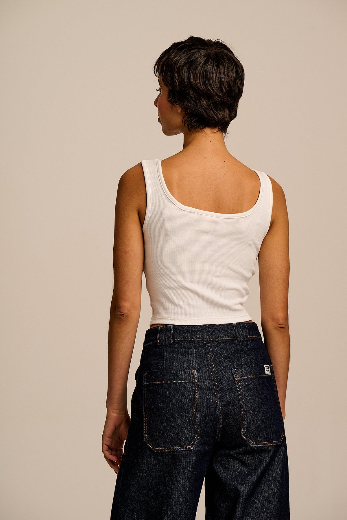 Eden - Vest Organic Cotton in Ecru
