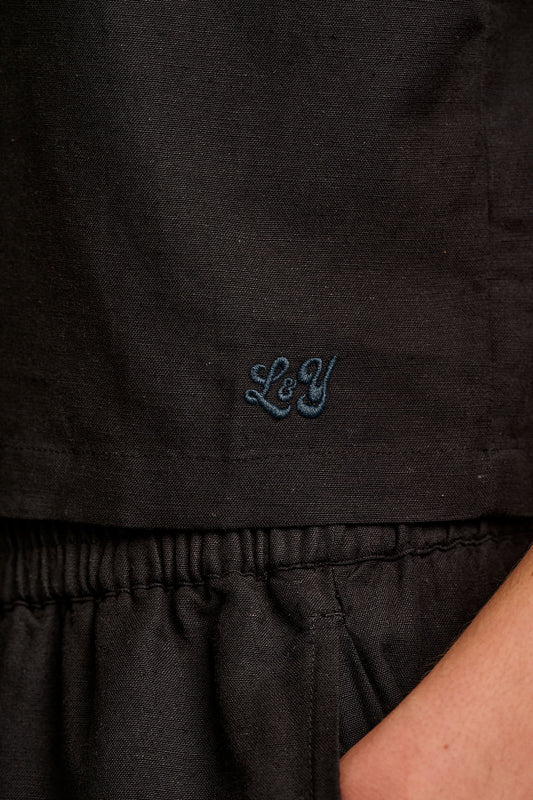 Etoile - Button Up Tank Top ECOVERO Viscose Blend in Black