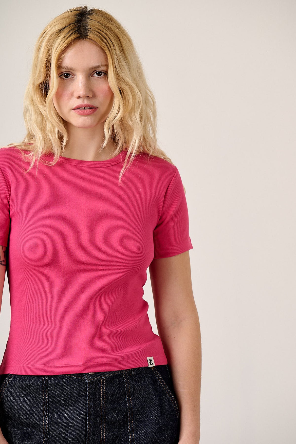 Gracie - T-Shirt Organic Cotton in Fuchsia Rose