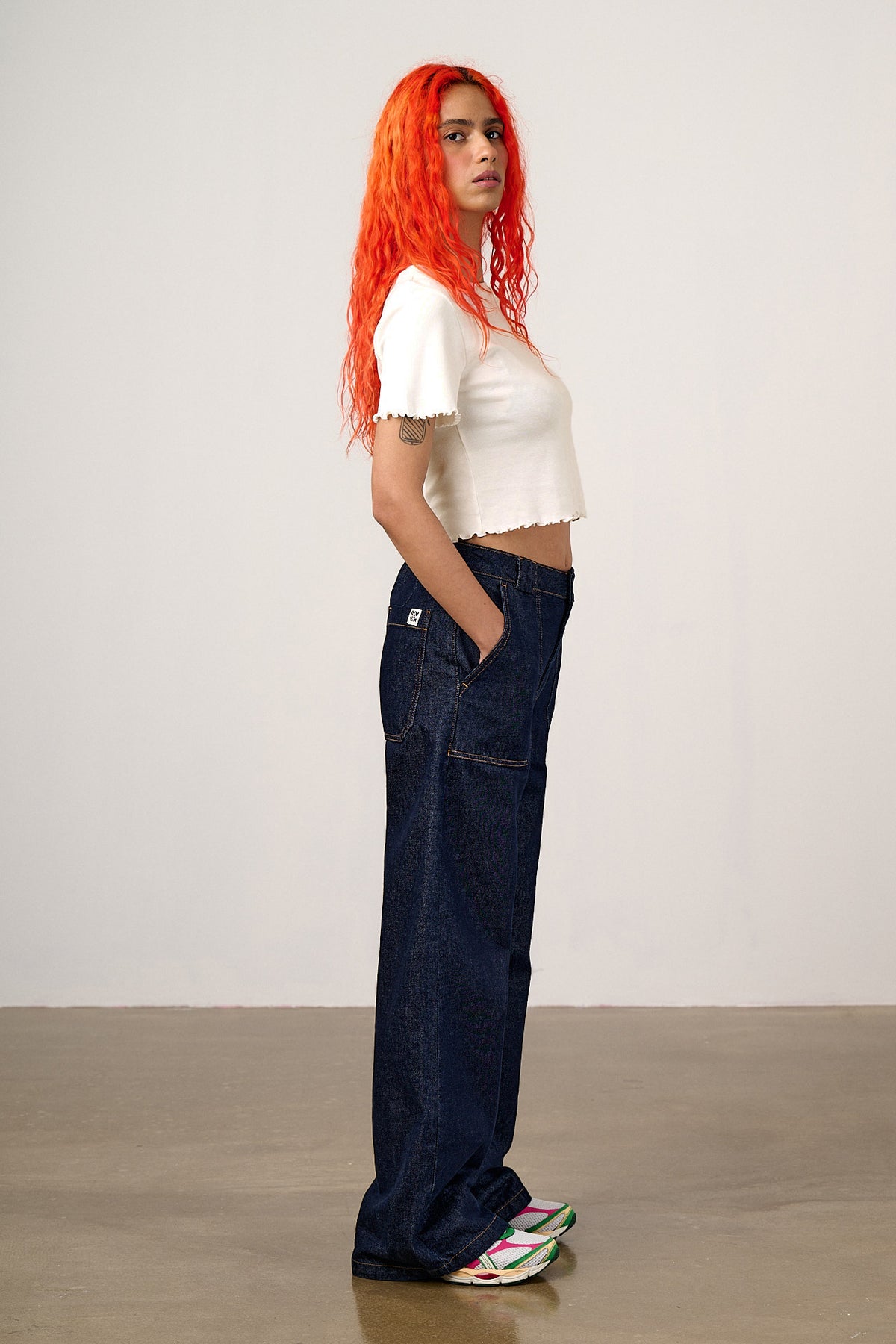 Greta - Cropped Top Organic Cotton in Ecru