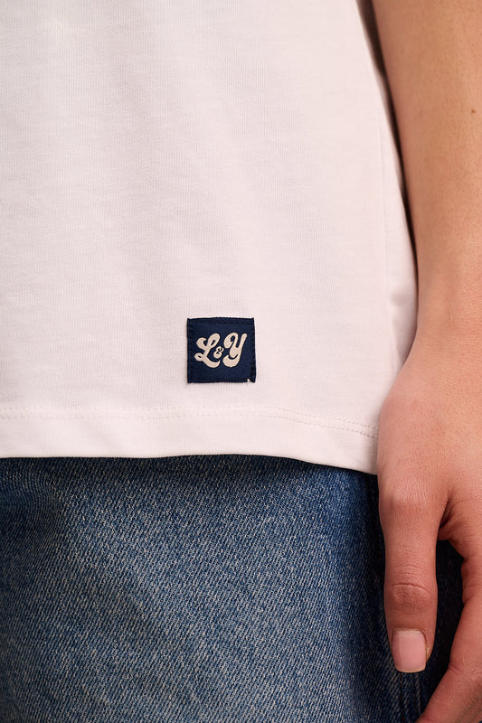 Inessa - Cap Sleeve T-Shirt Organic Cotton in White