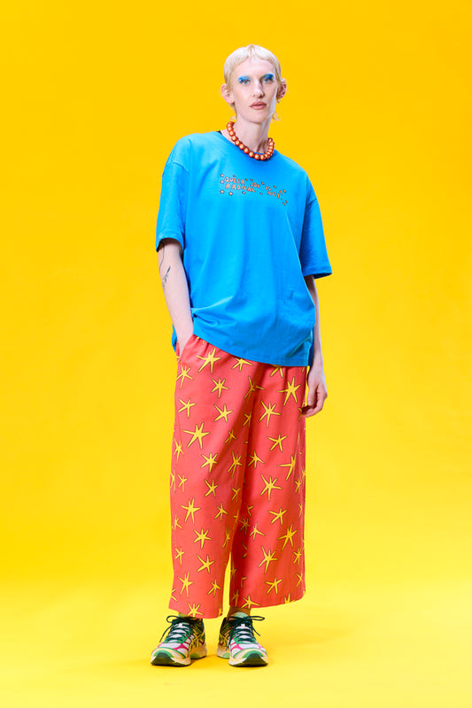Bee Illustrates Pride 2026 - Chuck - Wide Leg Cotton Trousers in Pink