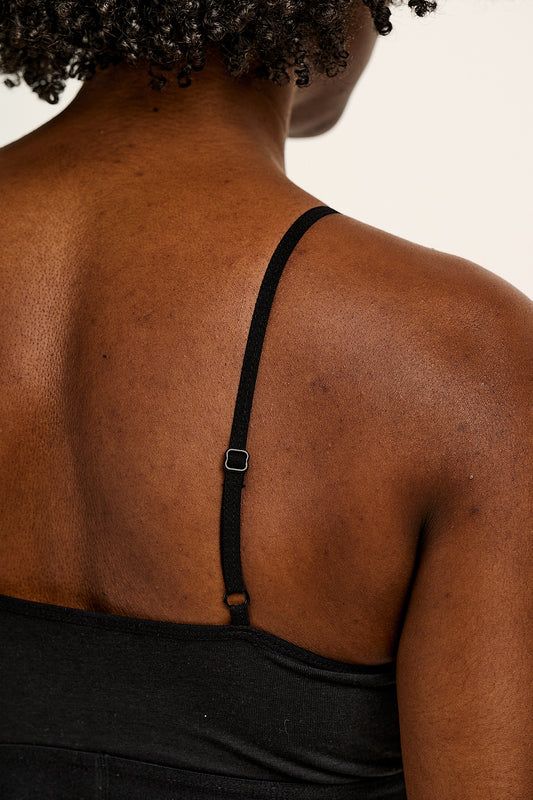 Ruby - Crop Top Cotton & Bamboo Bralette in Black