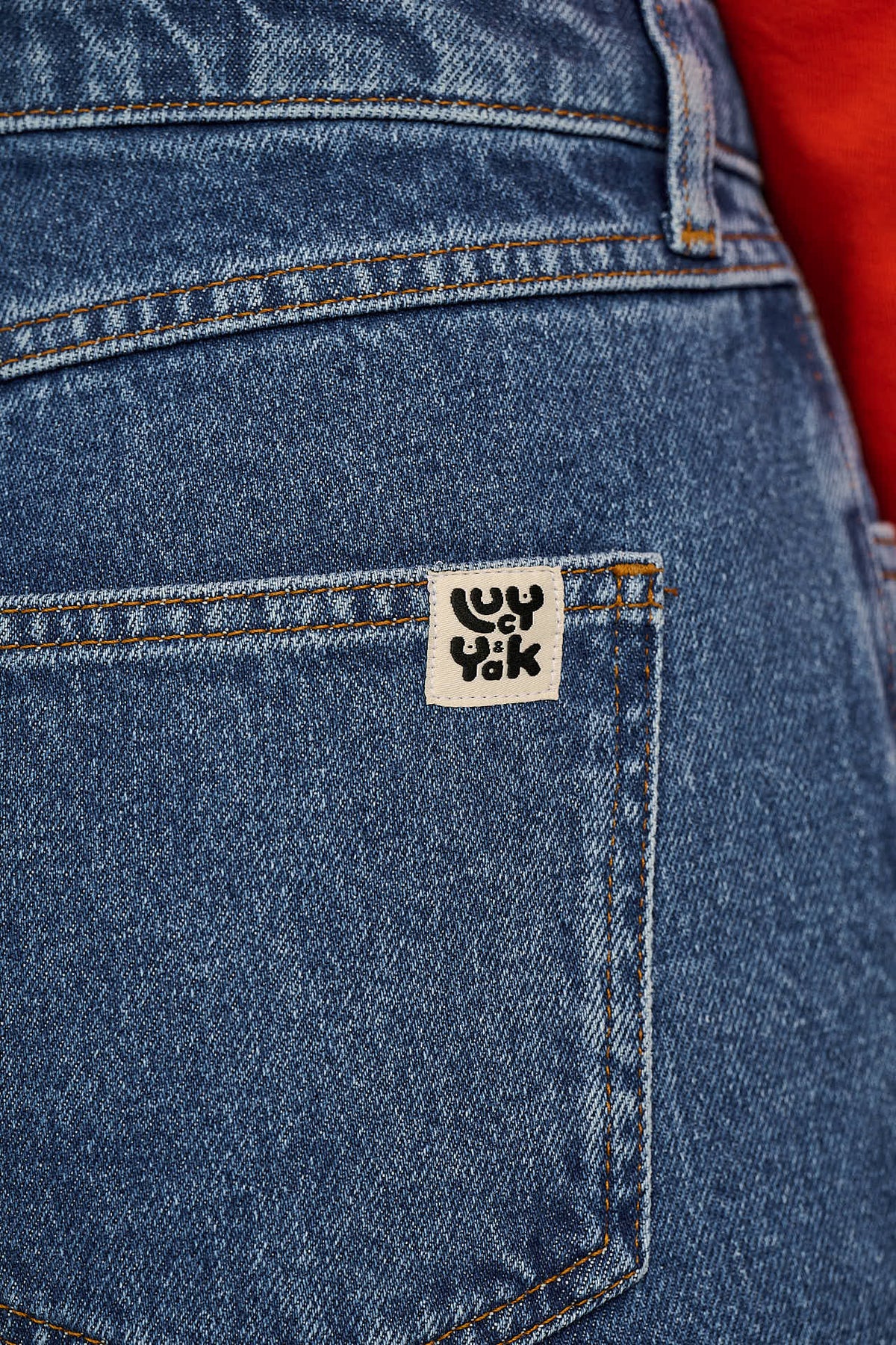 Dana - Mom Jeans Organic Cotton Denim in Mid Wash Blue