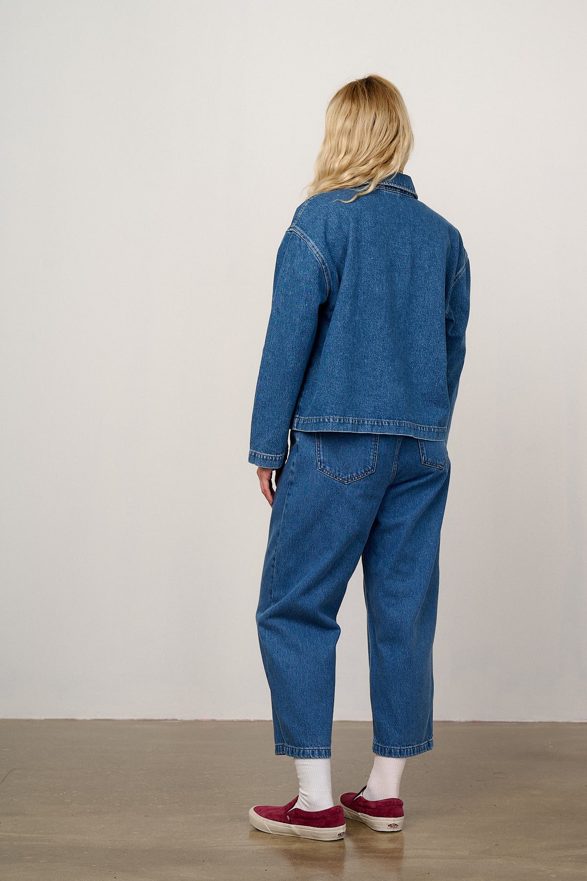Connie - Denim Jacket Organic Cotton Denim in Mid Wash Blue