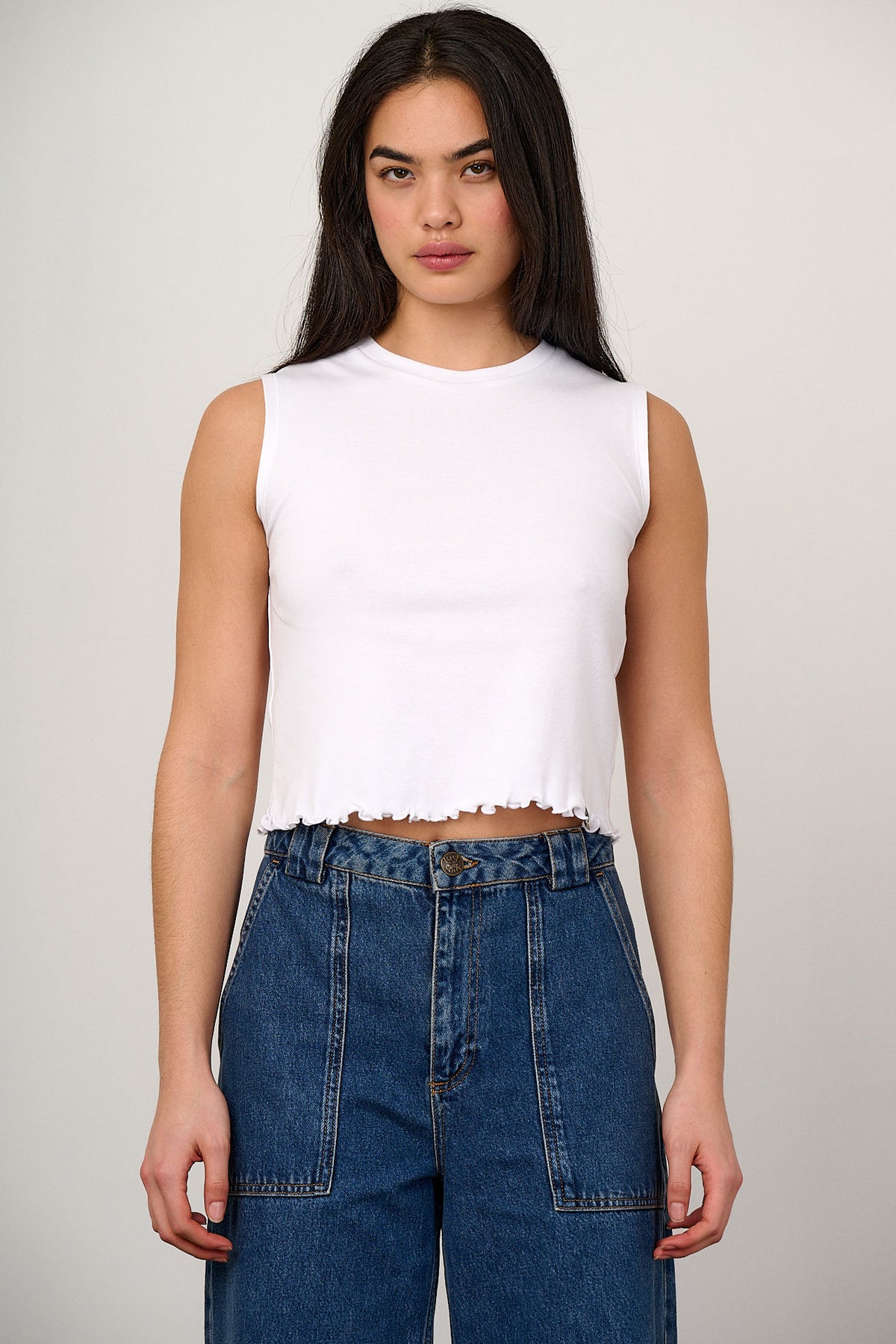 Etta - Sleeveless Tank Top Organic Cotton in White