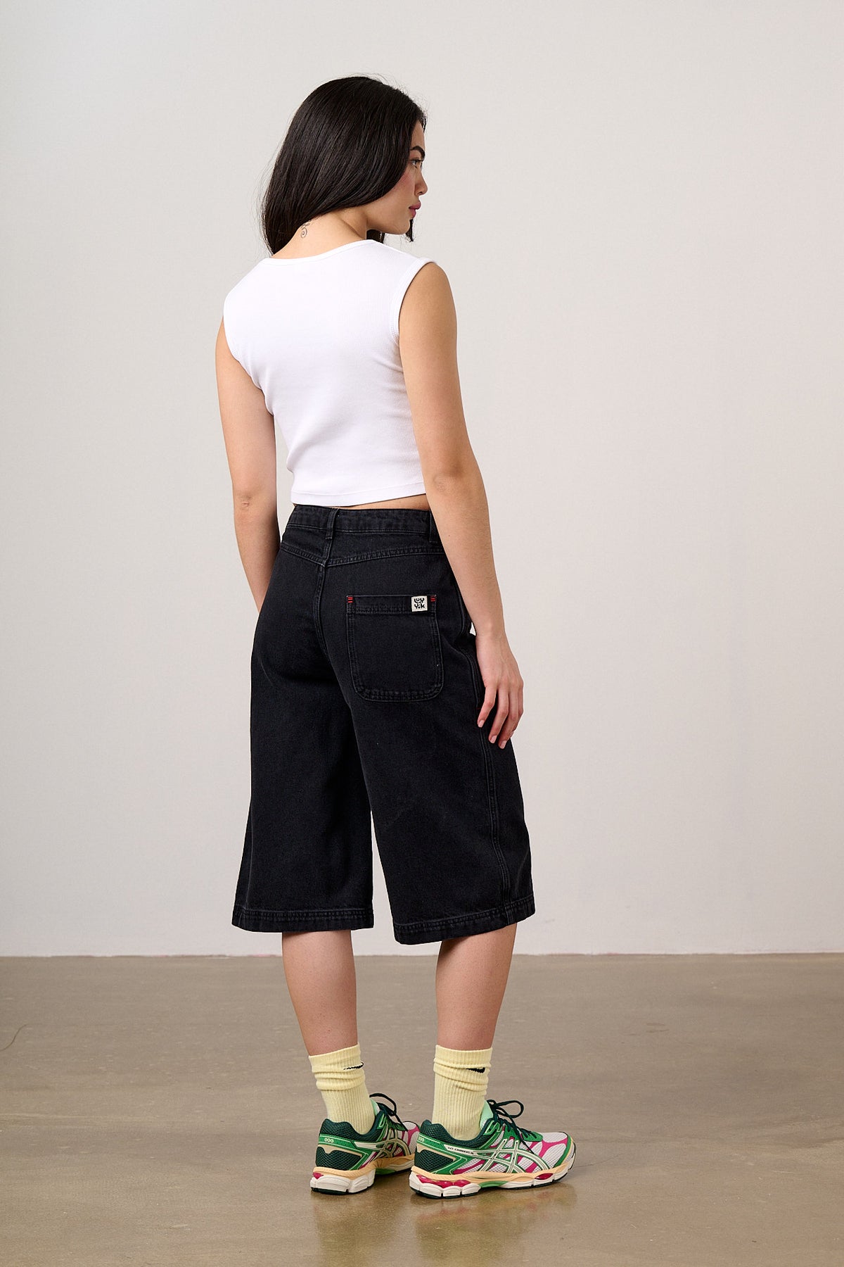 Sol - Long Shorts Organic Cotton Denim in Black Wash