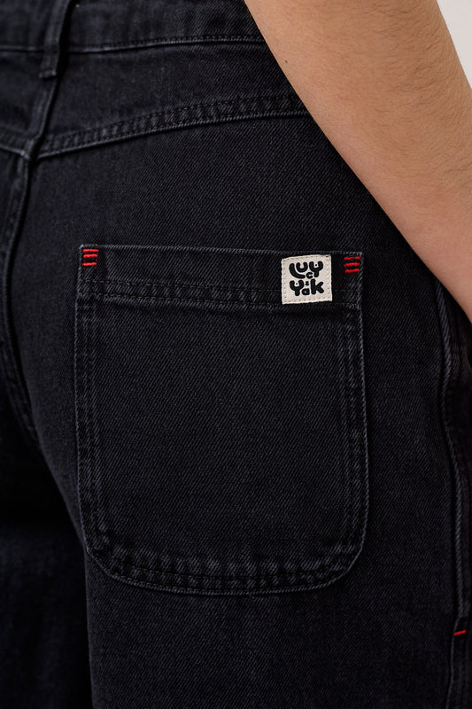 Sol - Long Shorts Organic Cotton Denim in Black Wash