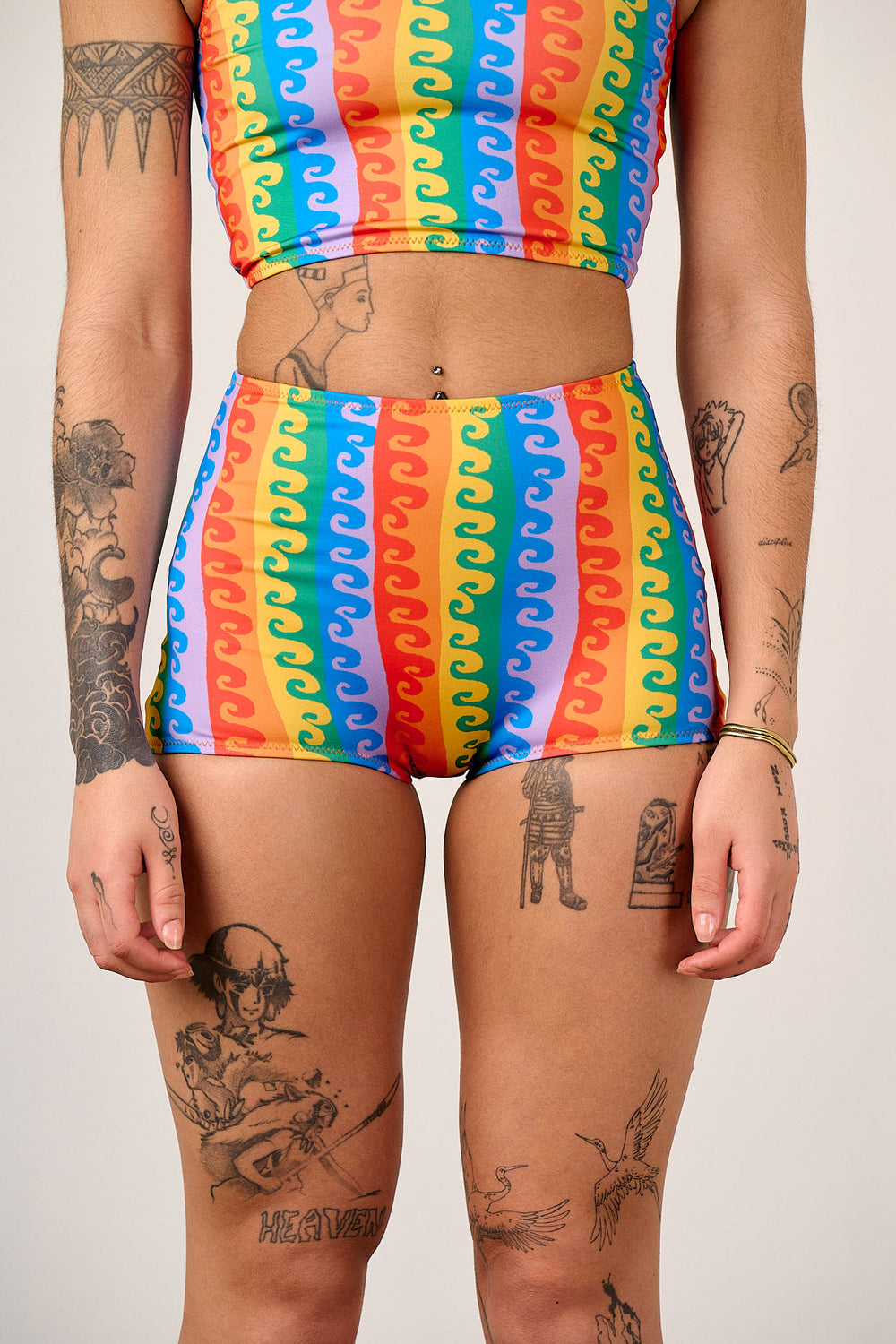 Monte - Bikini Shorts Recycled Polyester in Rainbow Wave