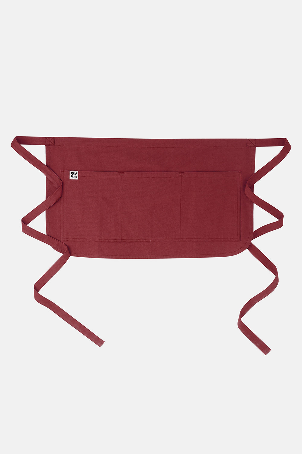 Millau - Midweight Waist Apron Organic Cotton in Maroon