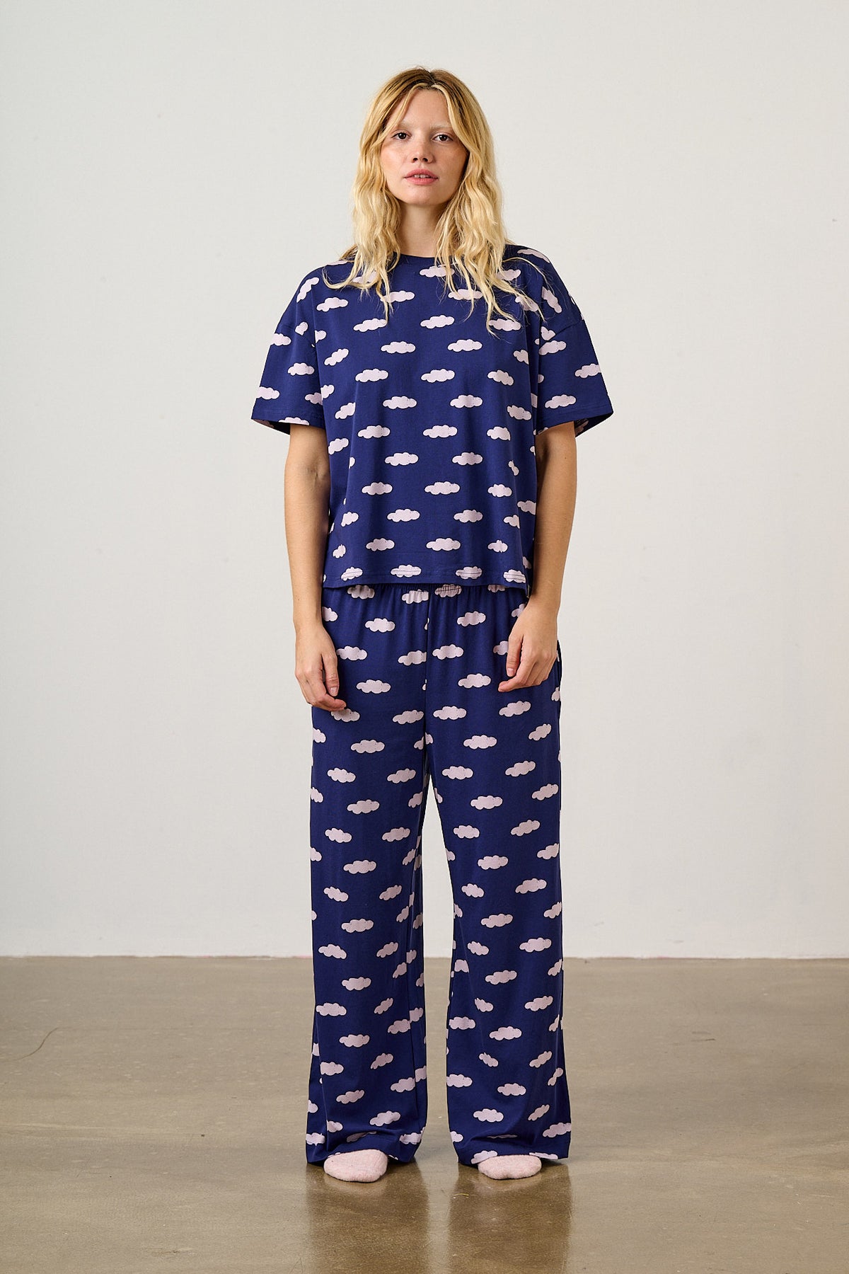 Sabrina - Pyjamas in Clouds Print