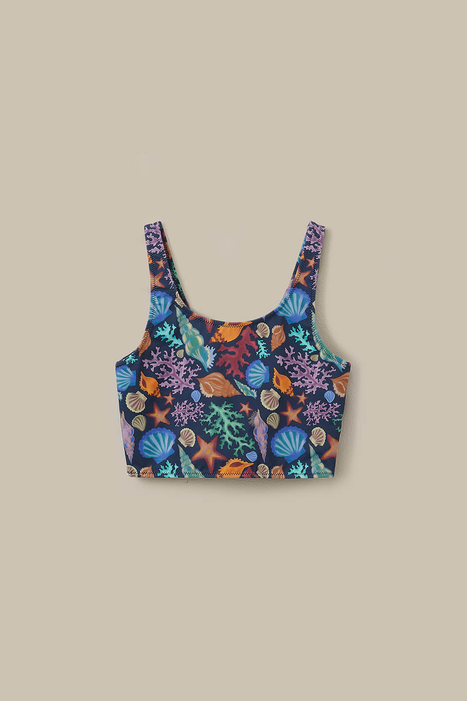 Kara - Tankini Top in Shell Print
