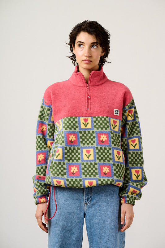 Stevie - Polar Fleece Recycled Polyester in Tulip Print