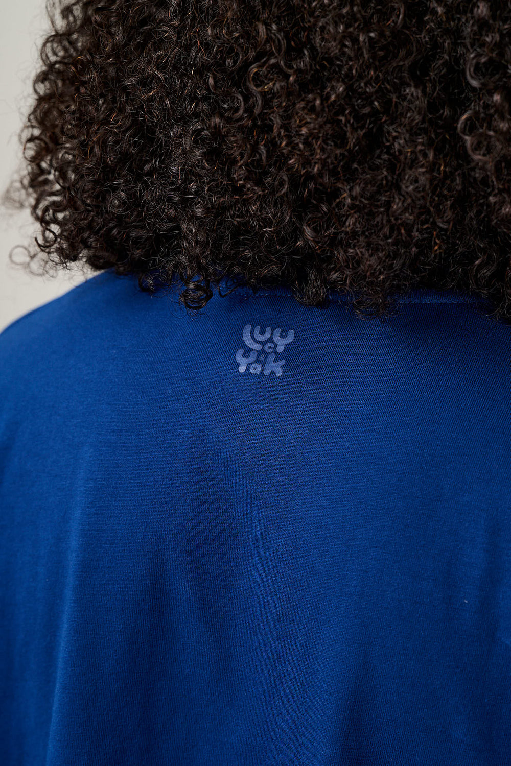 Zayla - Cropped Boxy T-Shirt Cotton in Blue