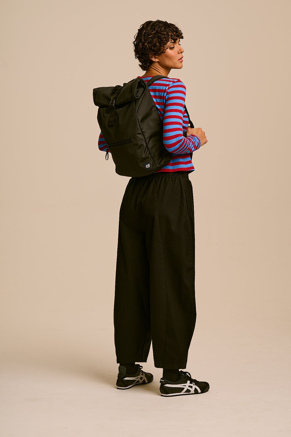 Jenson - Roll Top Backpack Recycled Polyester in Black
