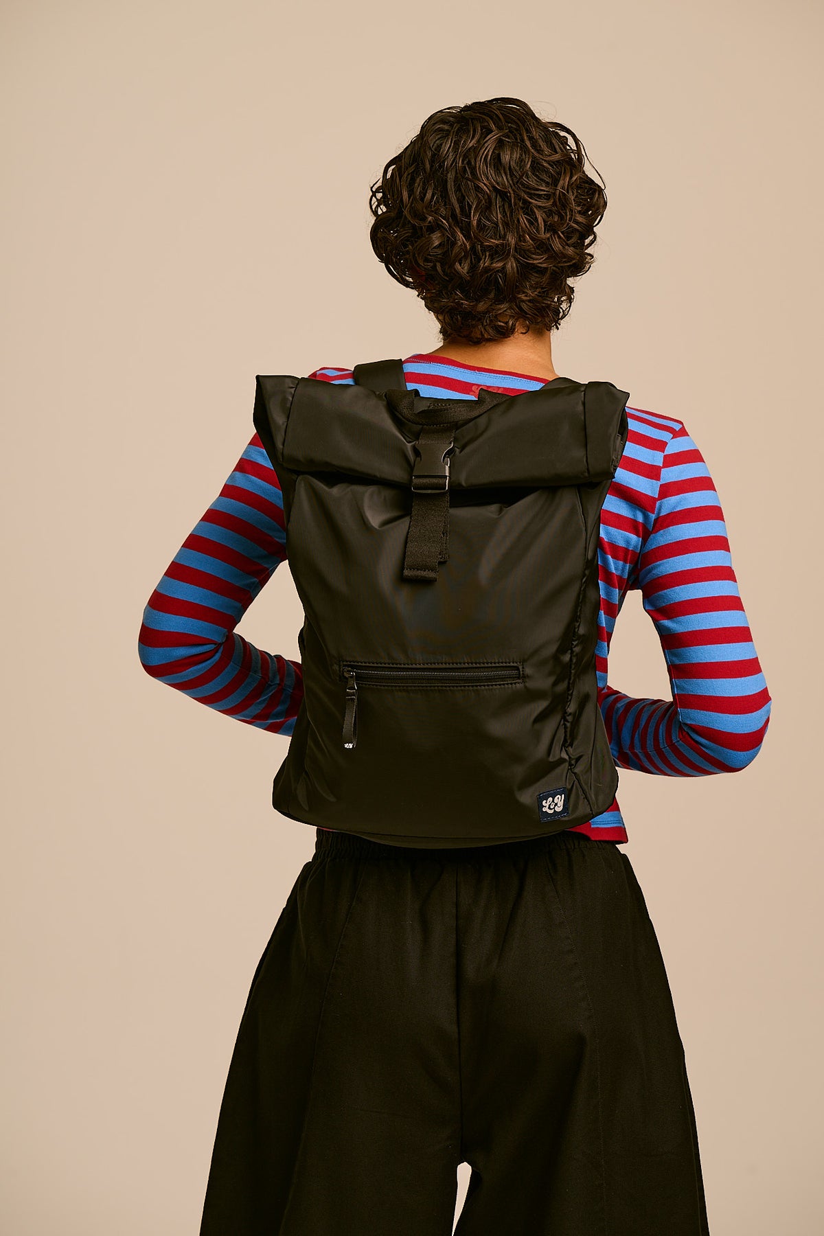 Jenson - Roll Top Backpack Recycled Polyester in Black