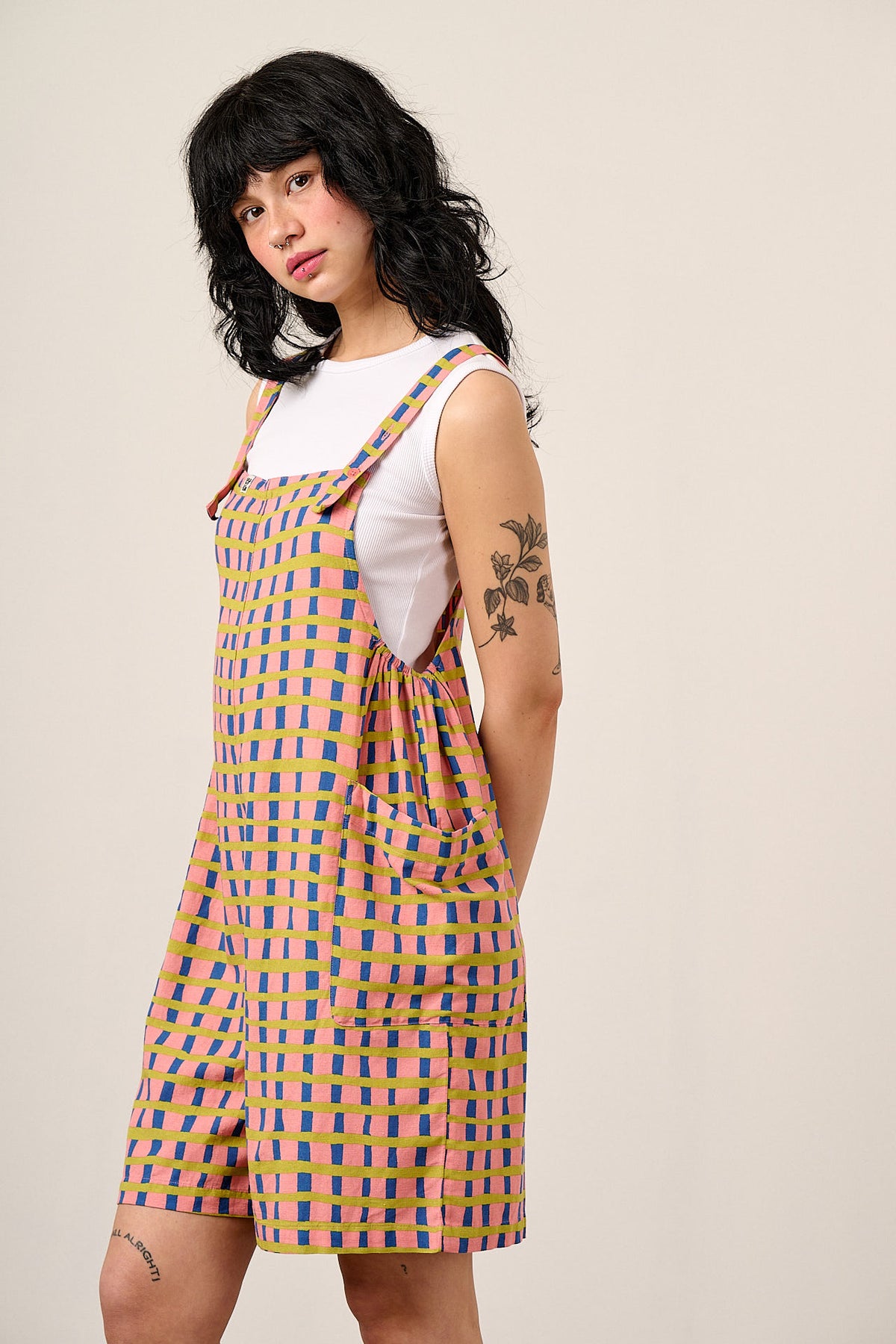 Alya - Relaxed Fit Dungaree Shorts ECOVERO Viscose Blend in Summer Edit Check