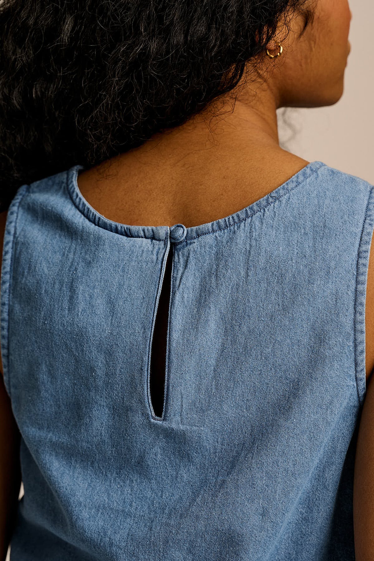 Arden - Shell Top Organic Cotton in Light Blue