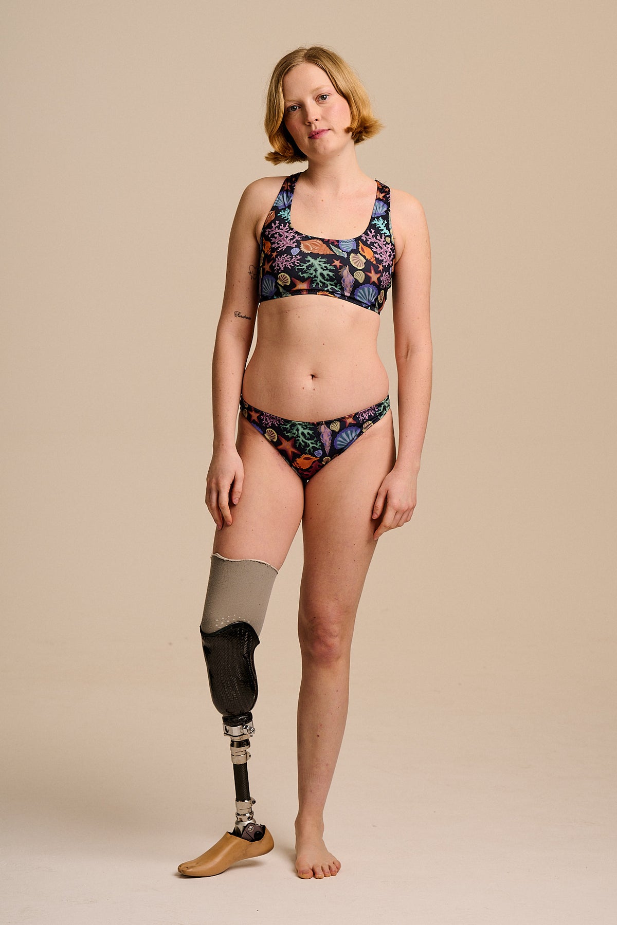 Aria - Low Rise Bikini Bottoms Recycled Polyester in Shell Print