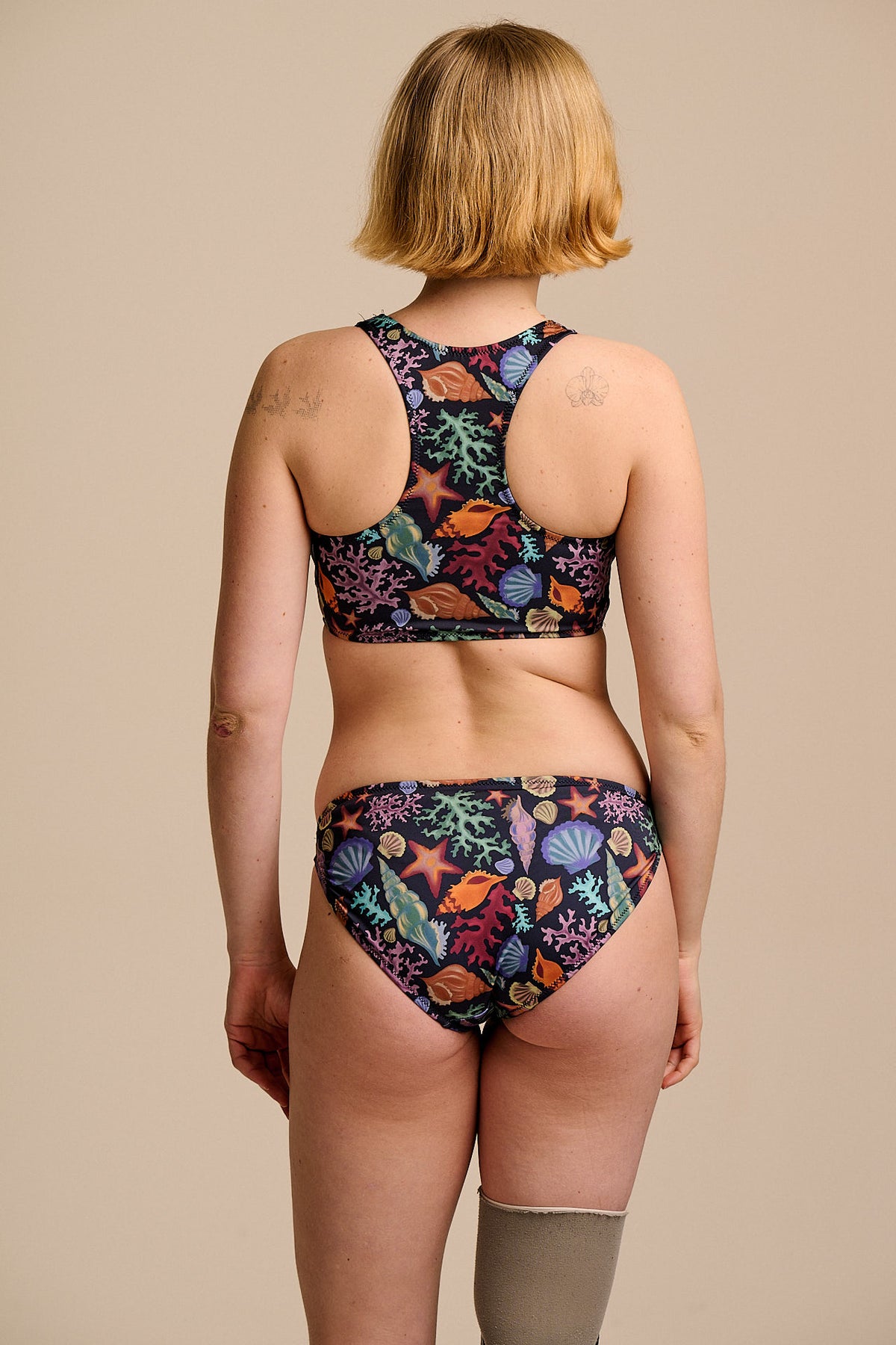 Aria - Low Rise Bikini Bottoms Recycled Polyester in Shell Print