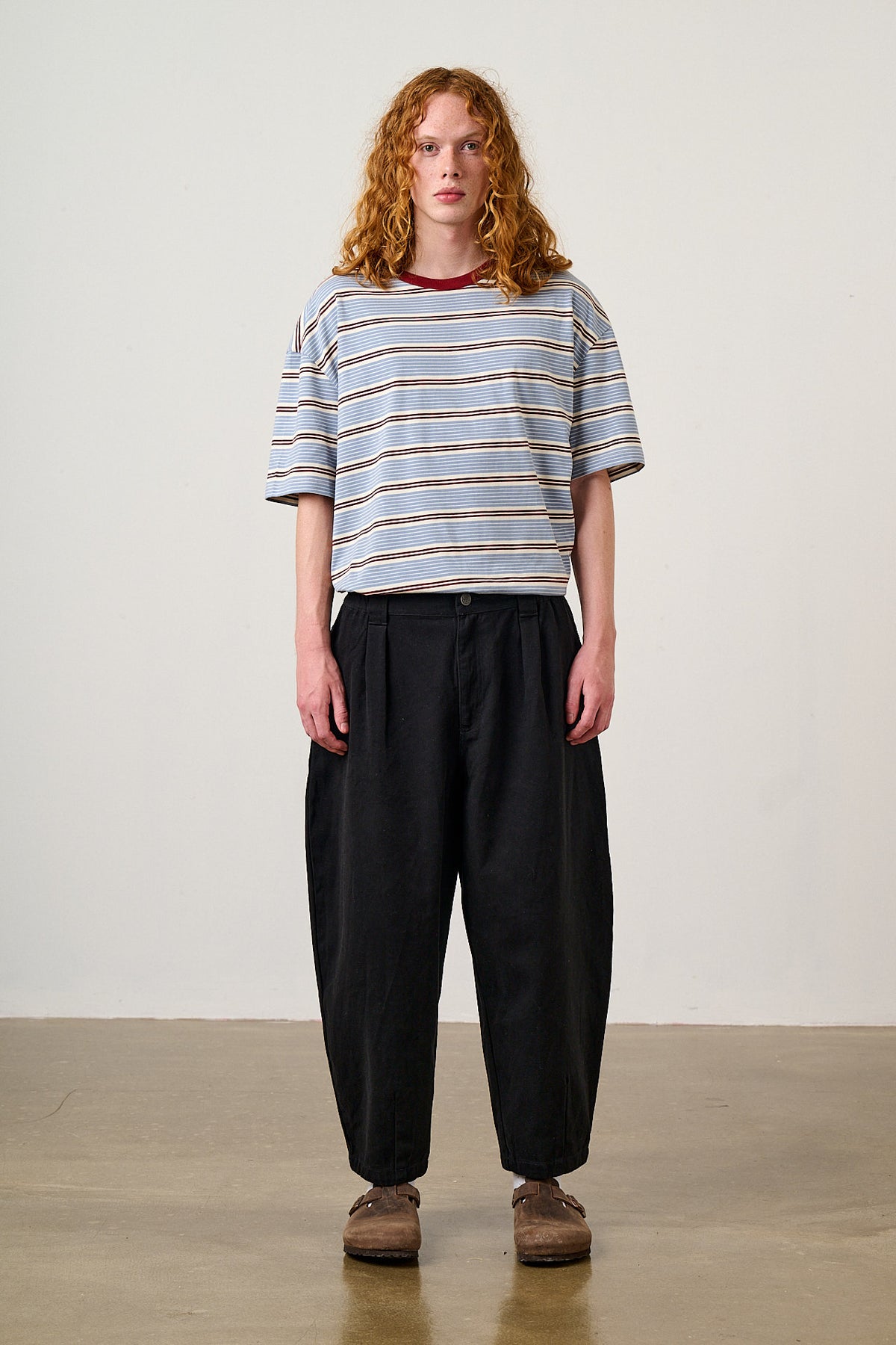 Ashby - Barrel Leg Trousers Organic Cotton in Black