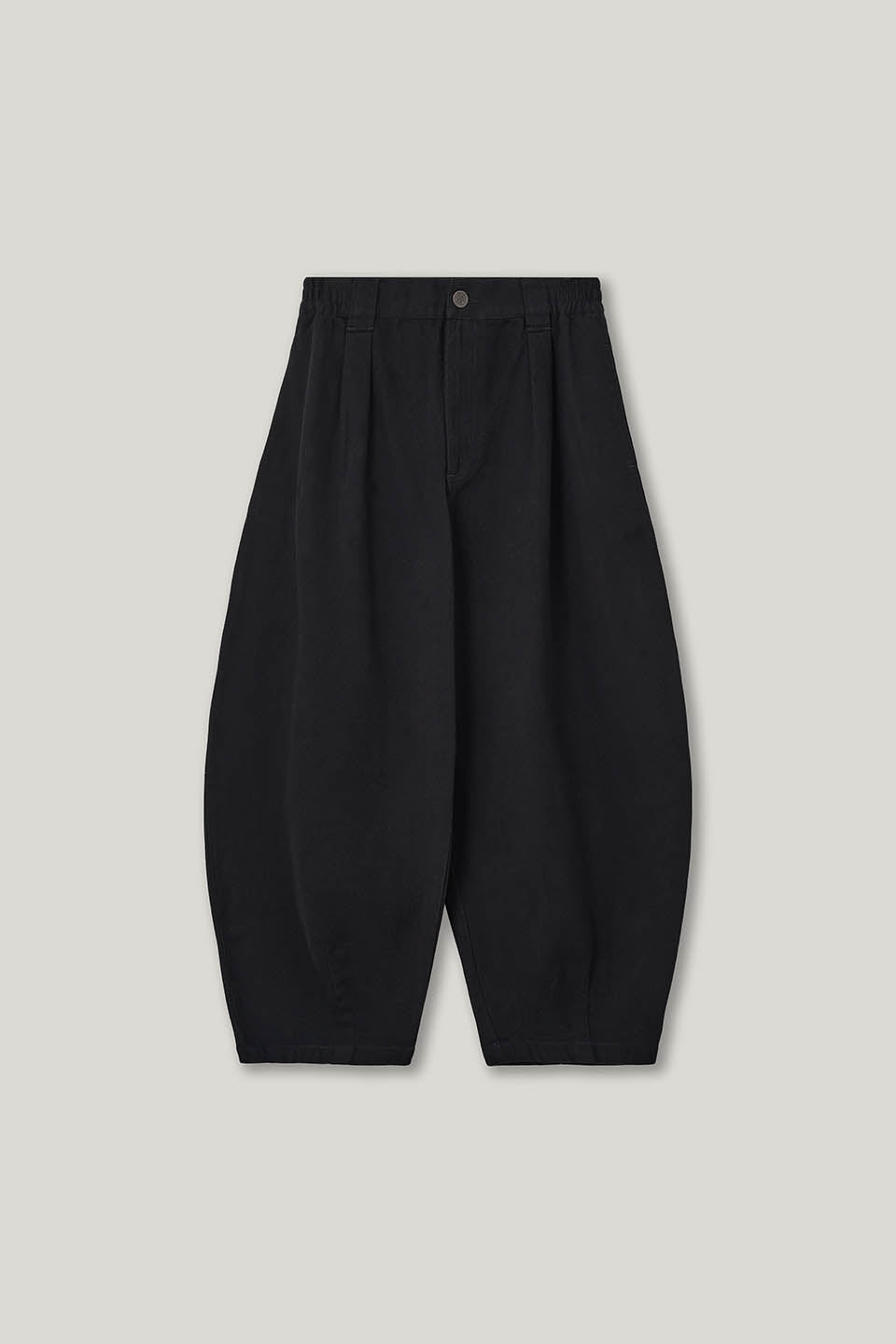 Ashby - Barrel Leg Trousers Organic Cotton in Black