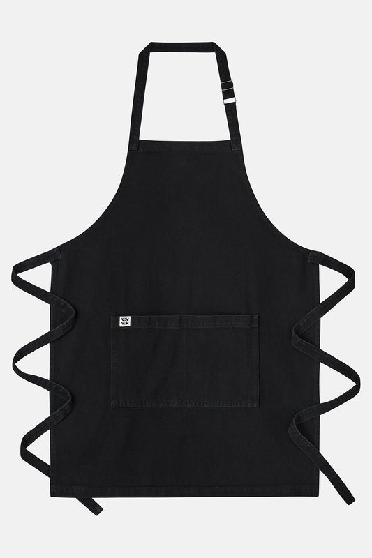 Amaia - Heavyweight Apron Organic Cotton Denim in Washed Black