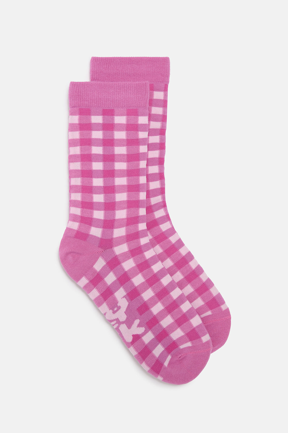 JoJo - Ankle Socks Organic Cotton Blend in Pink Check