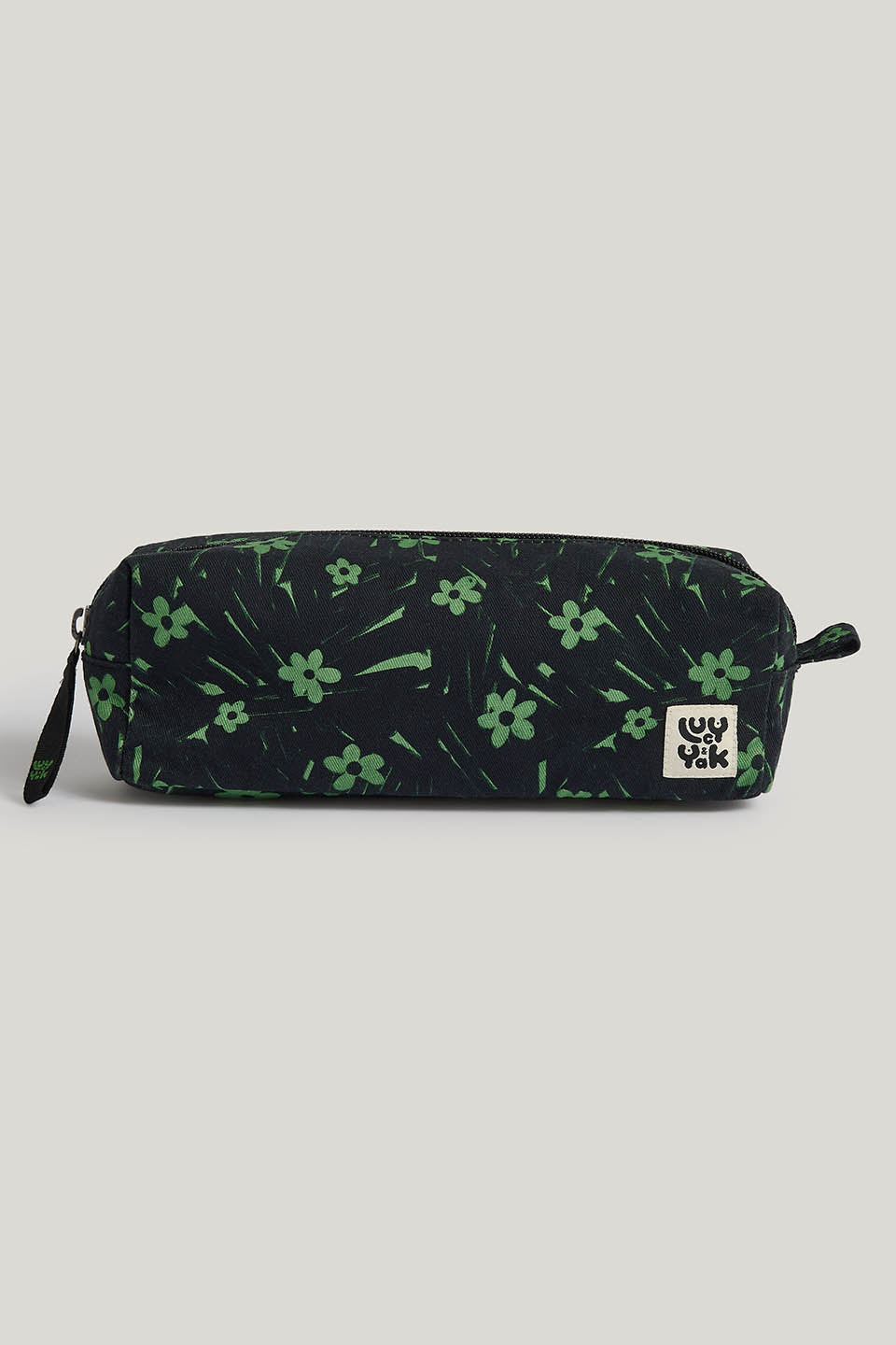 Alva - Pencil Case Organic Cotton in Green Floral