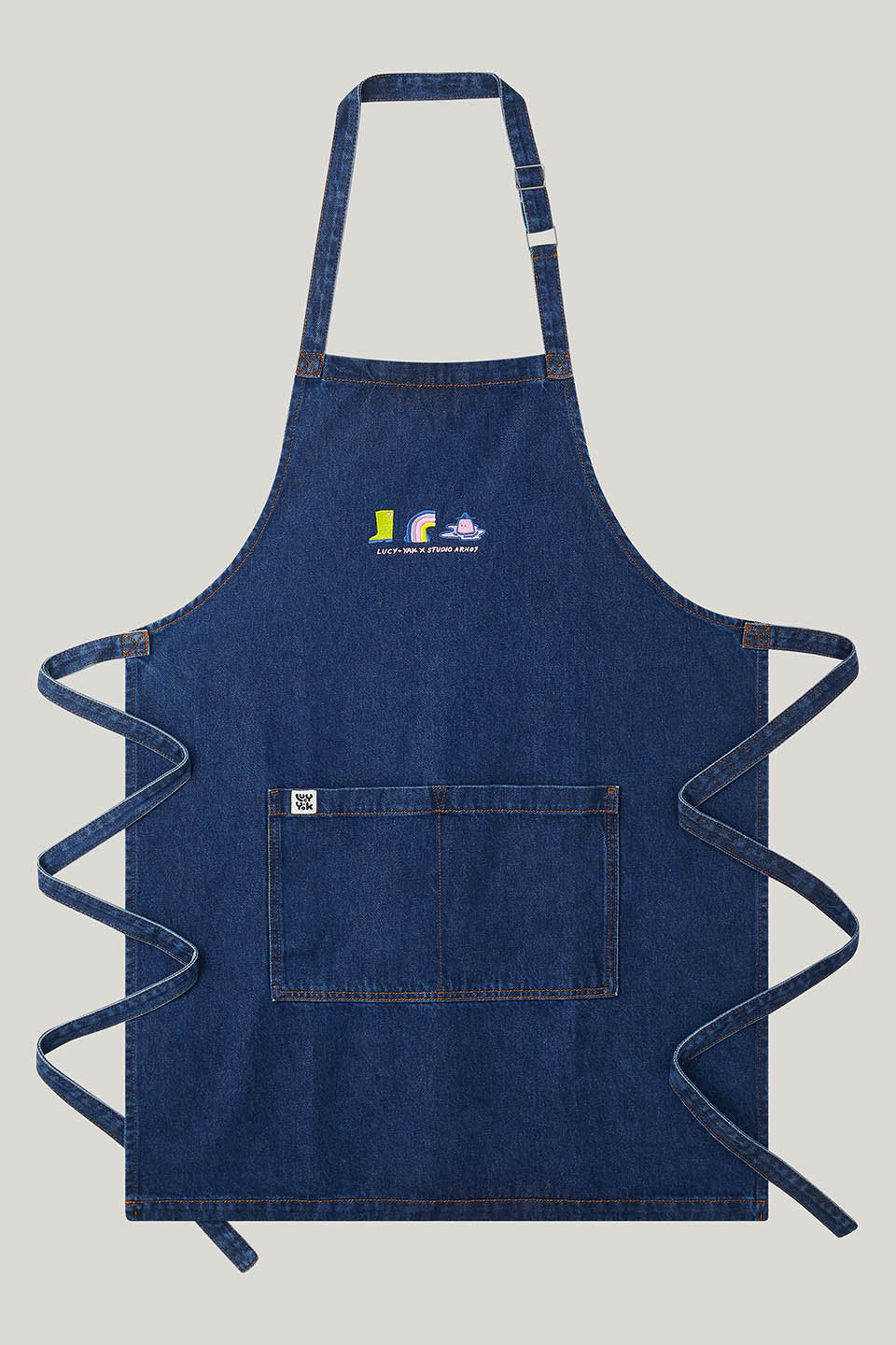 L.E Amaia - Mid Wash Blue Denim Apron Studio Arhoj & Yak