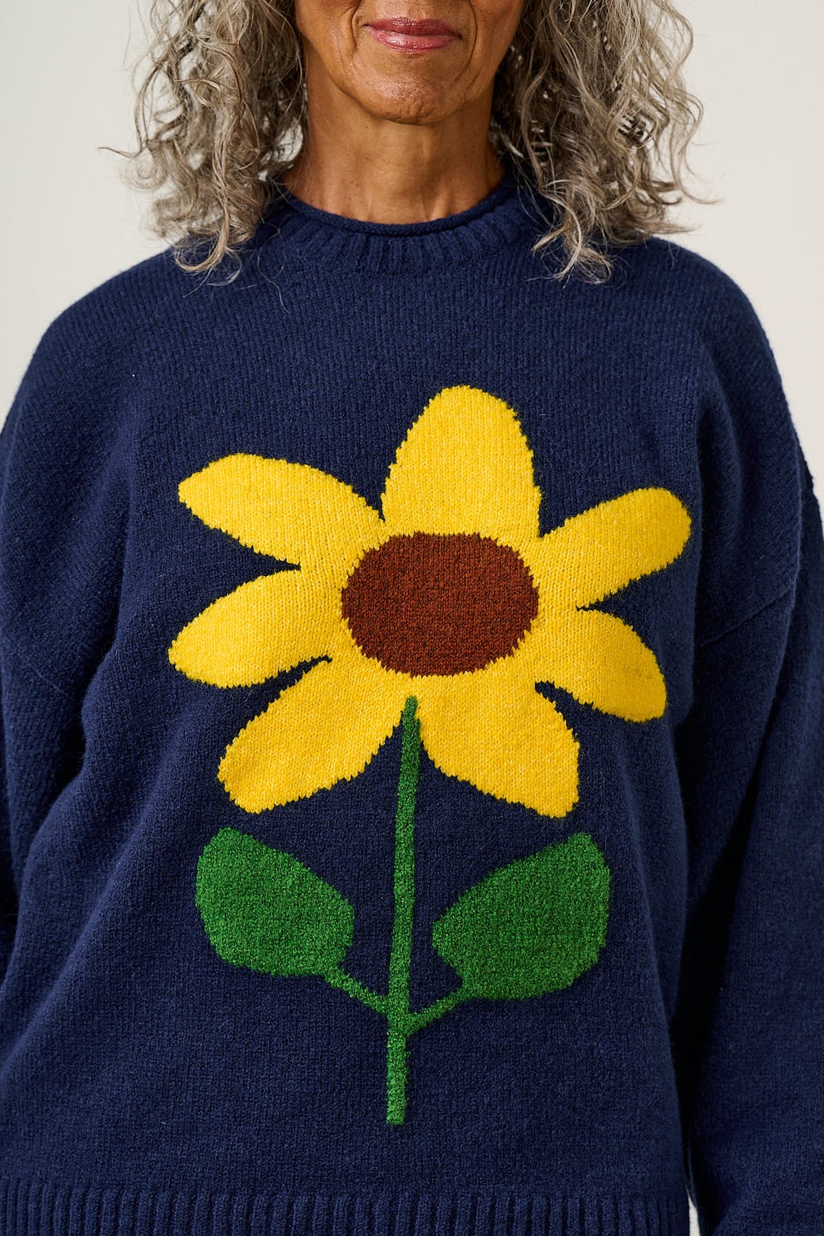 Areum - Oversized Jumper Recycled Polyester Knit in Sunflower
