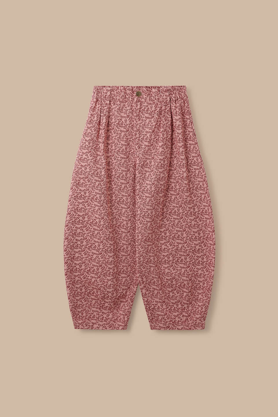 Ashby - Barrel Leg Trousers Organic Cotton in Pink Palace Ditsy Floral