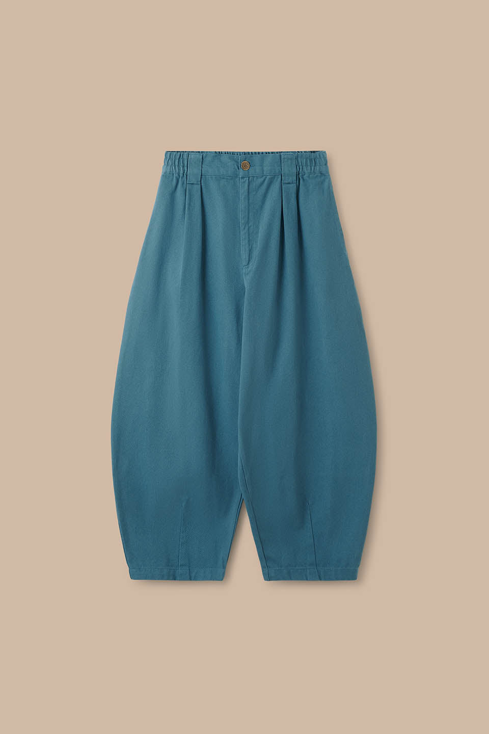 Ashby - Barrel Leg Trousers Organic Cotton in Teal